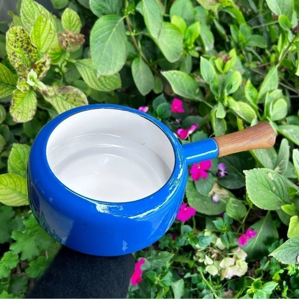 Dansk Kobenstyle Blue Enamel Sauce Pan Fondue Pot Made in France NO LID